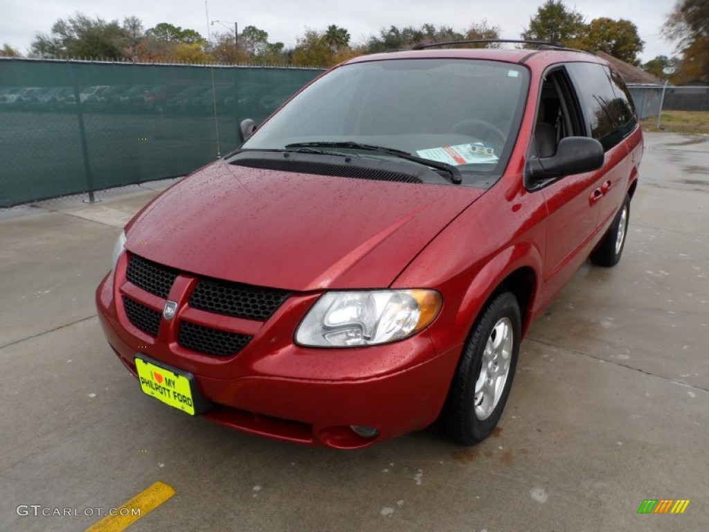 2003 Grand Caravan Sport - Inferno Red Tinted Pearl / Gray photo #7