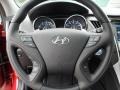Black 2012 Hyundai Sonata SE 2.0T Steering Wheel