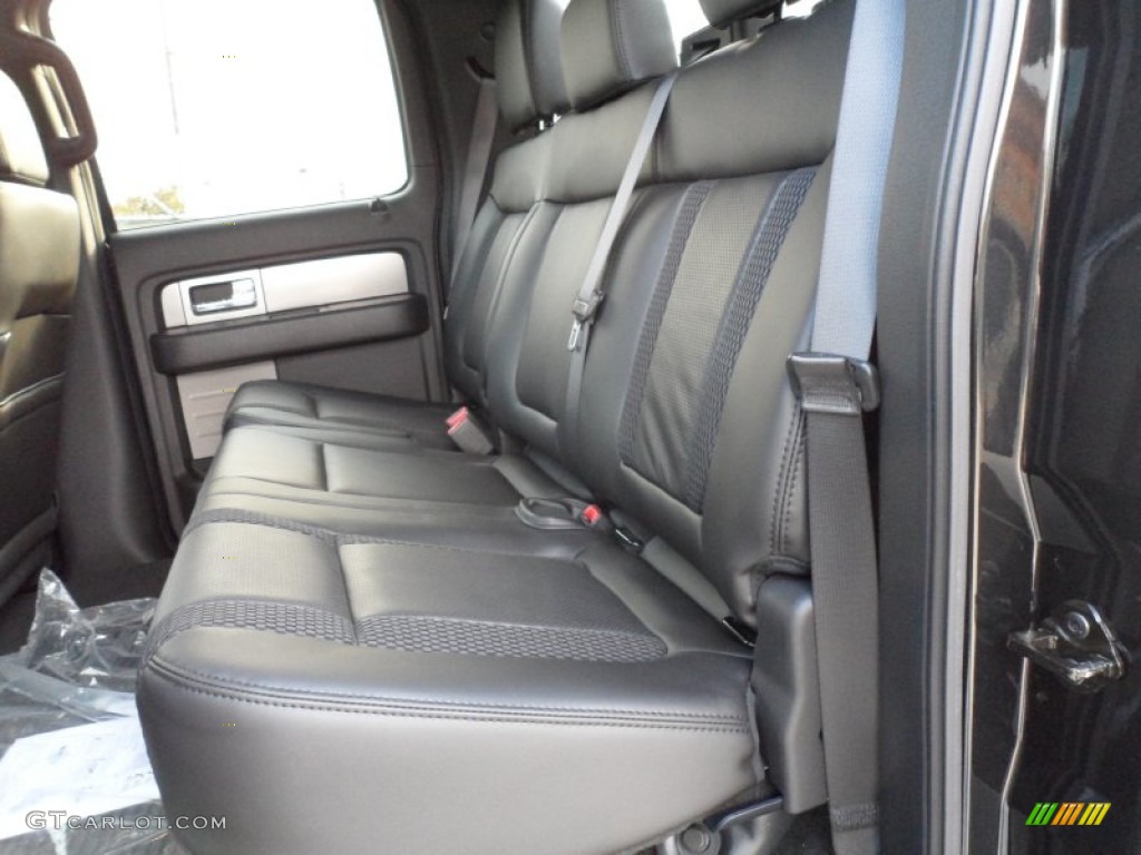 Raptor Black Leather/Cloth Interior 2012 Ford F150 SVT Raptor SuperCrew 4x4 Photo #58335947