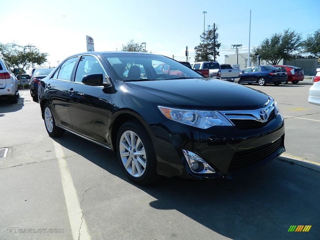 2012 Camry XLE V6 - Attitude Black Metallic / Ash photo #3