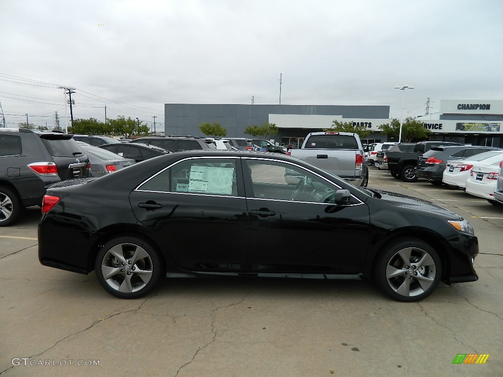 2012 Camry SE V6 - Attitude Black Metallic / Black/Ash photo #4