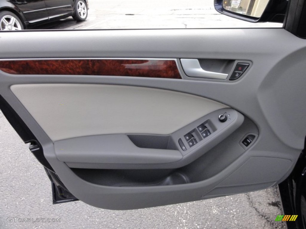 2009 Audi A4 2.0T Premium quattro Sedan Light Grey Door Panel Photo #58337772