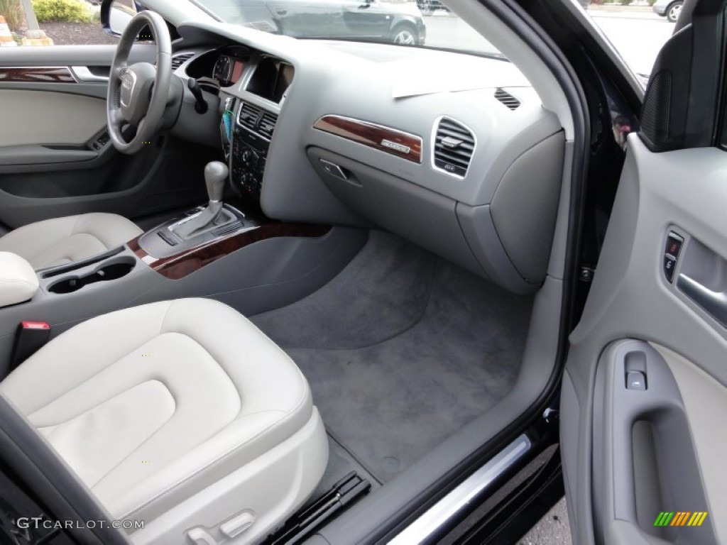 2009 Audi A4 2.0T Premium quattro Sedan Light Grey Dashboard Photo #58337808