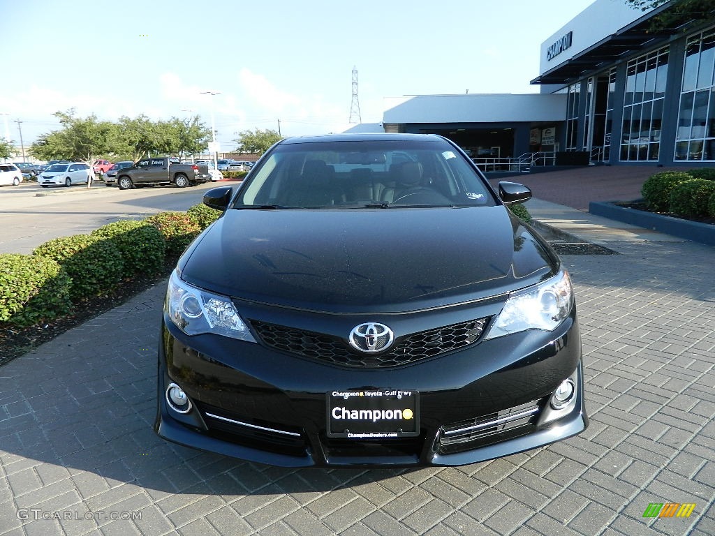 2012 Camry SE V6 - Attitude Black Metallic / Black/Ash photo #2