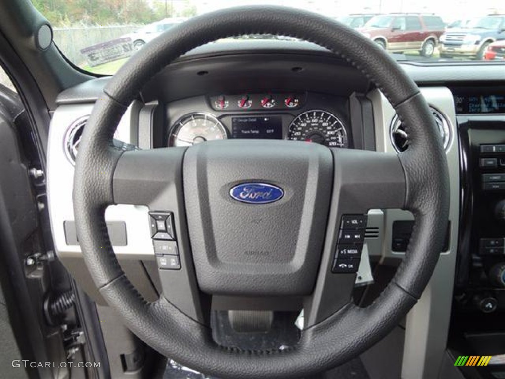 2012 Ford F150 FX2 SuperCrew Black Steering Wheel Photo #58338313