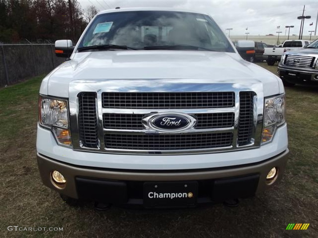 2012 F150 Lariat SuperCrew 4x4 - Oxford White / Pale Adobe photo #2