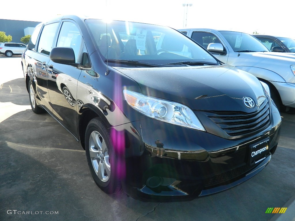 2012 Sienna V6 - Black / Bisque photo #3