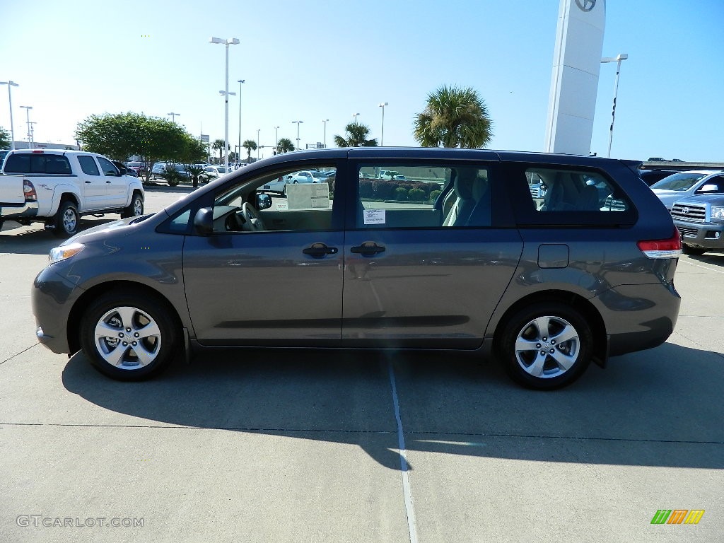 2012 Sienna V6 - Predawn Gray Mica / Bisque photo #1