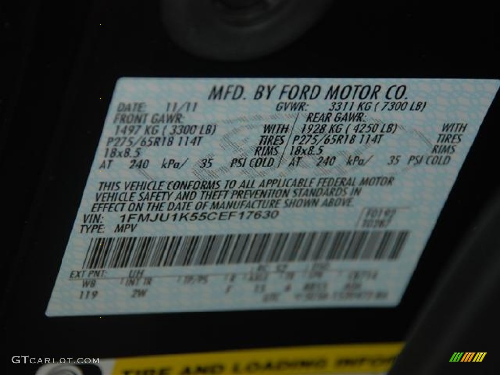 UH 2012 Ford Expedition Limited Parts