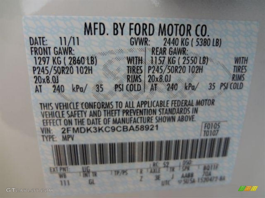 2012 Edge Limited - White Platinum Metallic Tri-Coat / Medium Light Stone photo #30