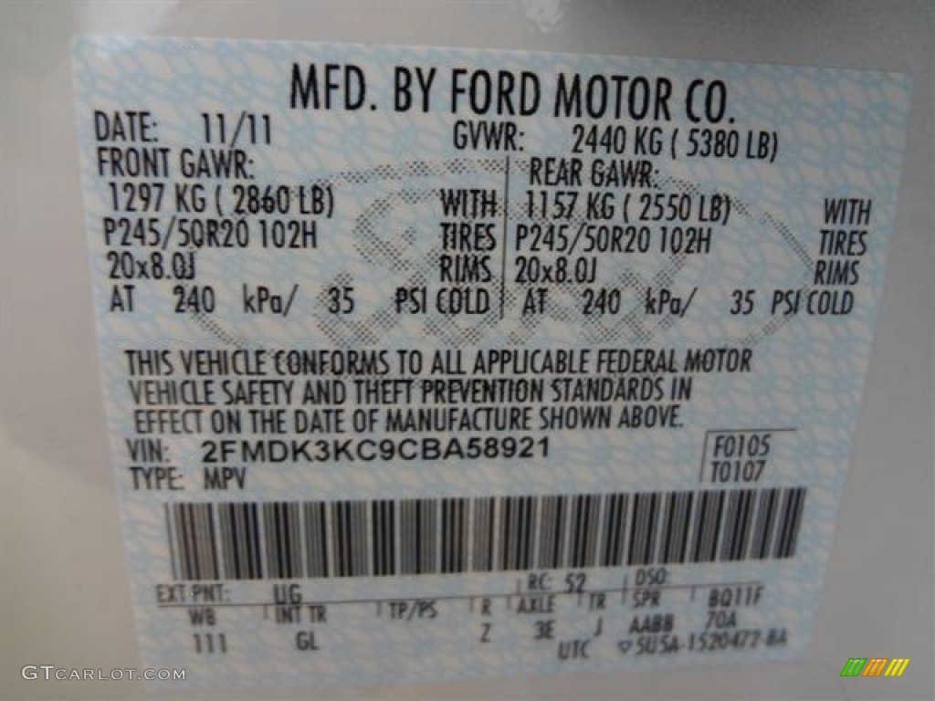 2012 Edge Limited - White Platinum Metallic Tri-Coat / Medium Light Stone photo #31