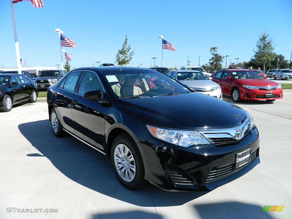 2012 Camry LE - Attitude Black Metallic / Ivory photo #3