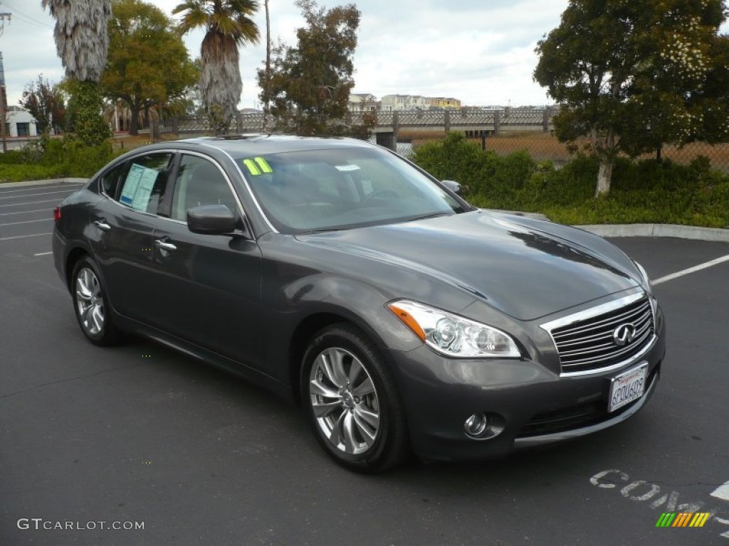 2011 M 37 Sedan - Storm Front Gray / Graphite photo #1