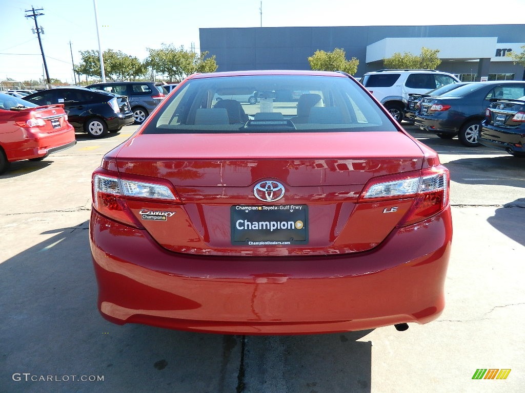 2012 Camry LE - Barcelona Red Metallic / Ivory photo #6