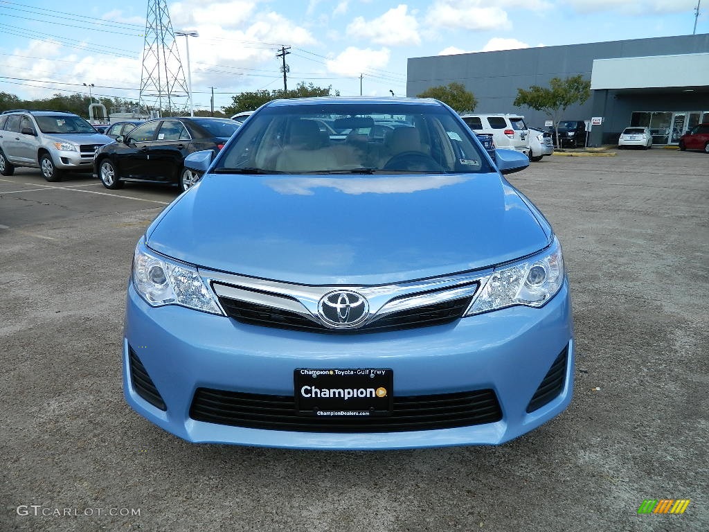 2012 Camry LE - Clearwater Blue Metallic / Ivory photo #2