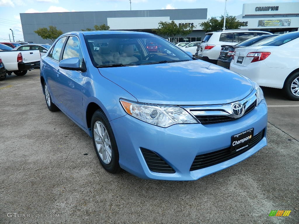 2012 Camry LE - Clearwater Blue Metallic / Ivory photo #3