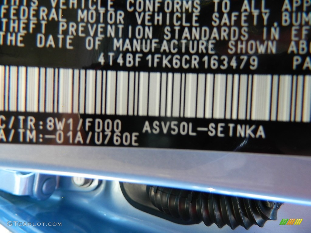 2012 Camry LE - Clearwater Blue Metallic / Ivory photo #15