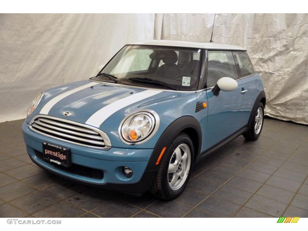 2009 Cooper Hardtop - Oxygen Blue / Black/Grey photo #1