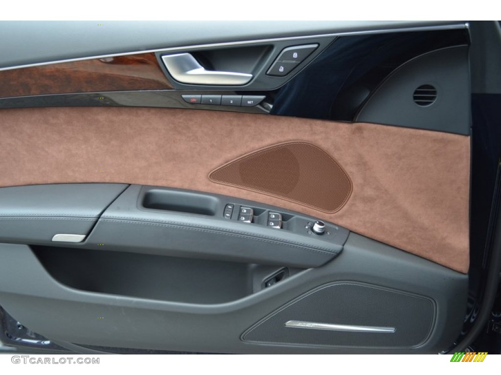2011 Audi A8 L 4.2 FSI quattro Nougat Brown Door Panel Photo #58349564