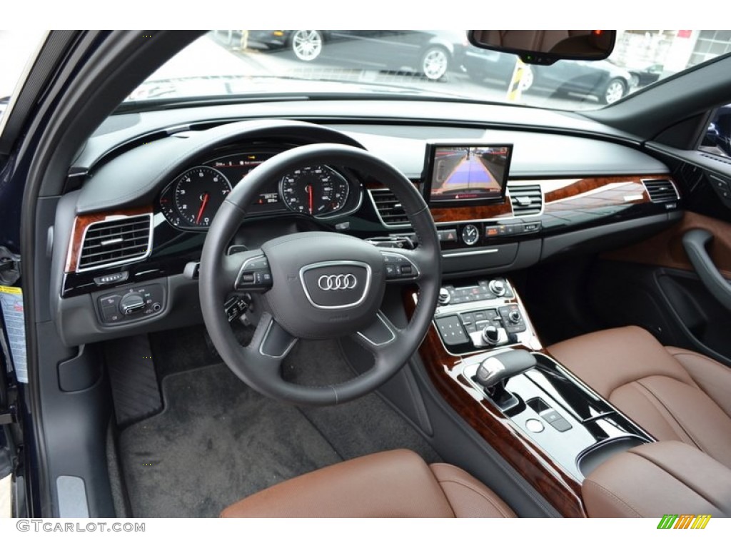 2011 Audi A8 L 4.2 FSI quattro Nougat Brown Dashboard Photo #58349588
