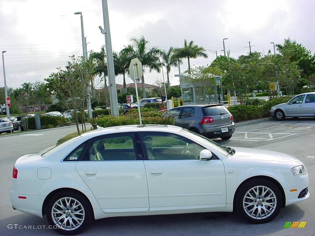 2008 A4 2.0T Special Edition Sedan - Ibis White / Beige photo #6