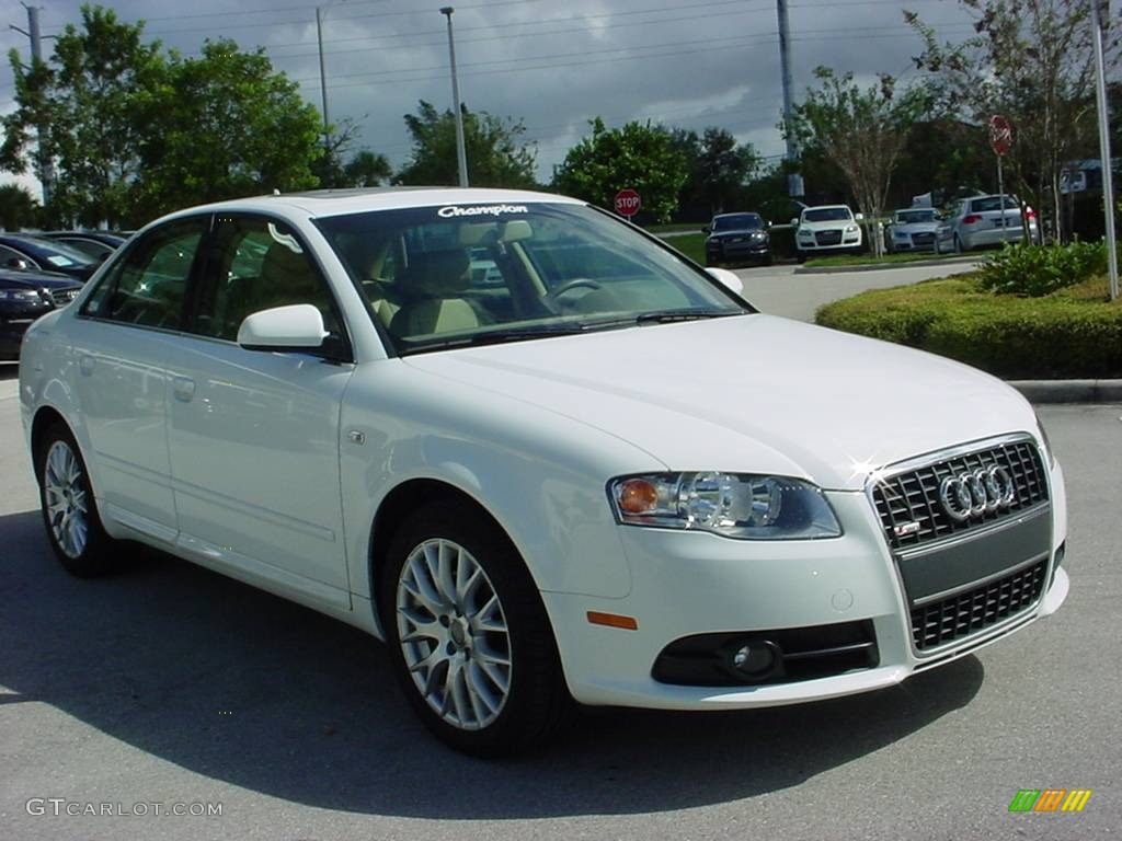 2008 A4 2.0T Special Edition Sedan - Ibis White / Beige photo #7