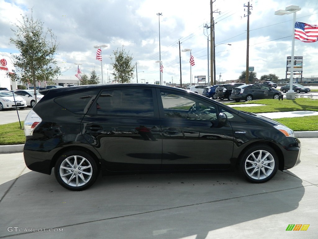 2012 Prius v Five Hybrid - Black / Dark Gray photo #4