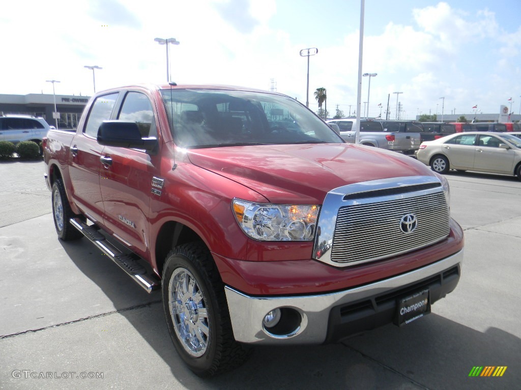 2011 Tundra CrewMax 4x4 - Barcelona Red Metallic / Graphite Gray photo #3