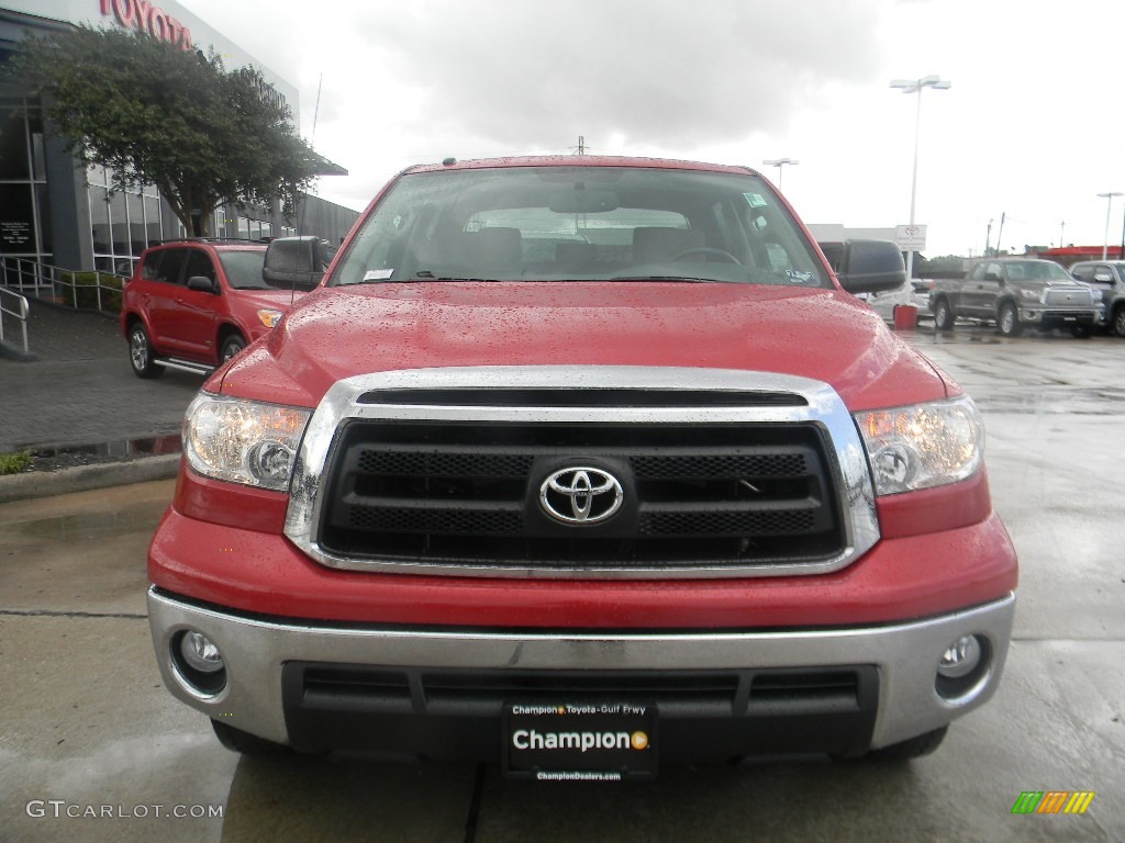 2011 Tundra TRD CrewMax 4x4 - Barcelona Red Metallic / Sand Beige photo #2