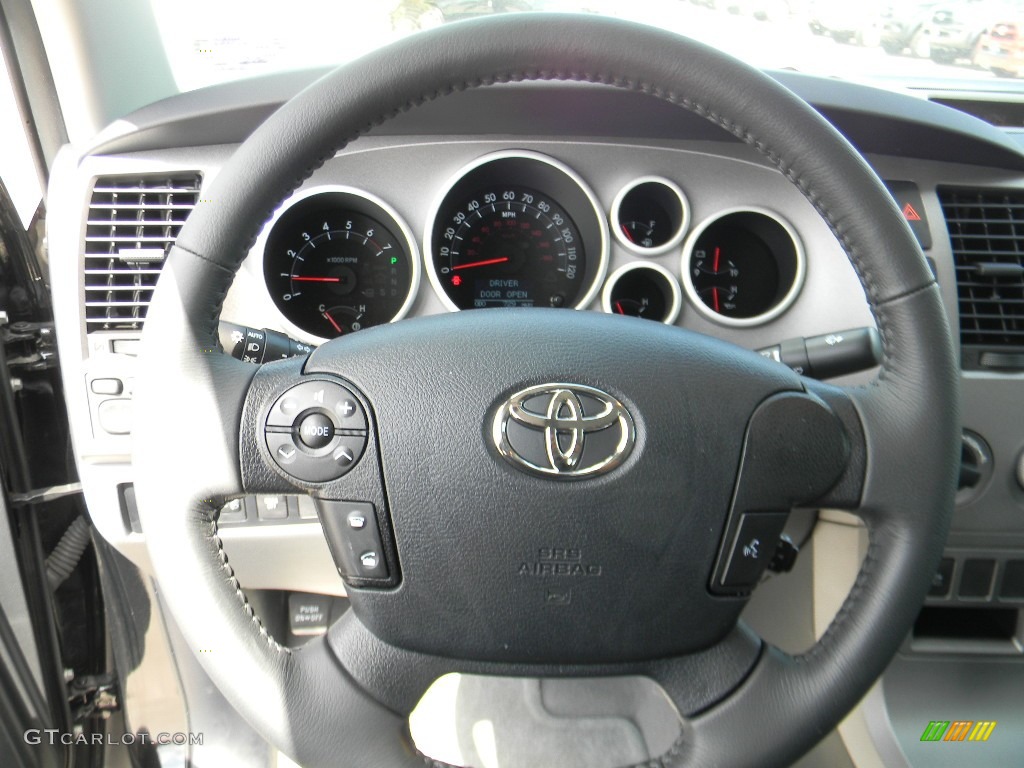 2011 Toyota Tundra Limited CrewMax 4x4 Graphite Gray Steering Wheel Photo #58352132
