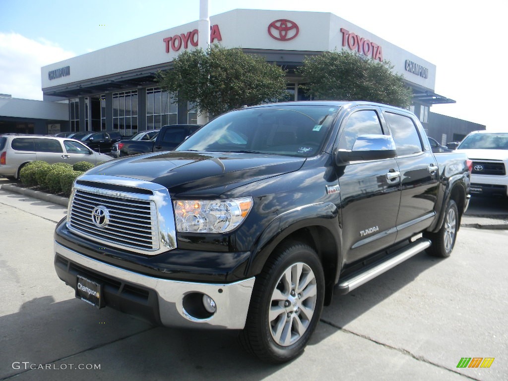 2011 Tundra Limited CrewMax - Black / Redrock/Black photo #1