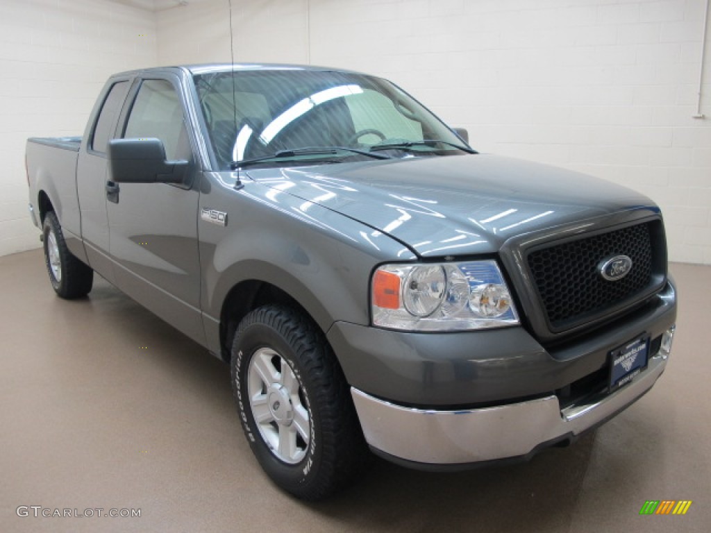 2004 F150 XLT SuperCab - Dark Shadow Grey Metallic / Tan photo #1