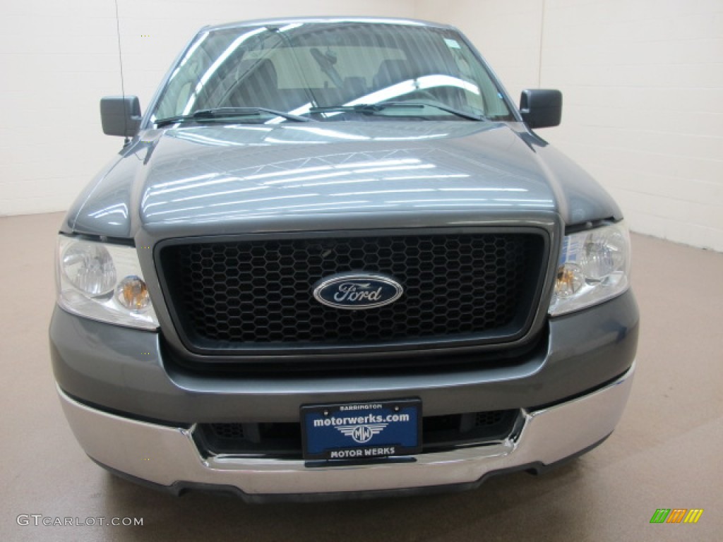 2004 F150 XLT SuperCab - Dark Shadow Grey Metallic / Tan photo #2