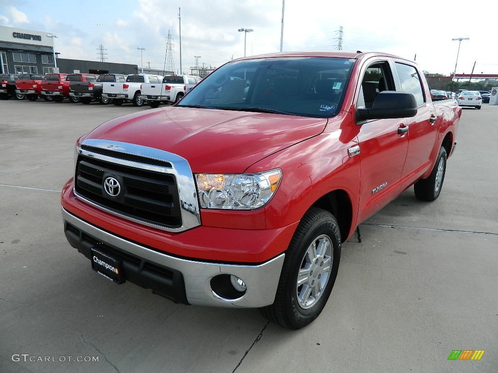 2011 Tundra CrewMax - Radiant Red / Graphite Gray photo #2