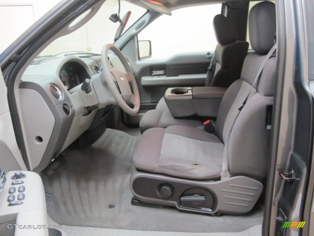 2004 F150 XLT SuperCab - Dark Shadow Grey Metallic / Tan photo #18