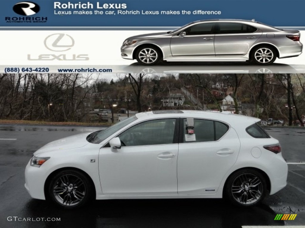 2012 CT F Sport Special Edition Hybrid - Starfire White Pearl / F Sport Ocean Blue Nuluxe photo #1