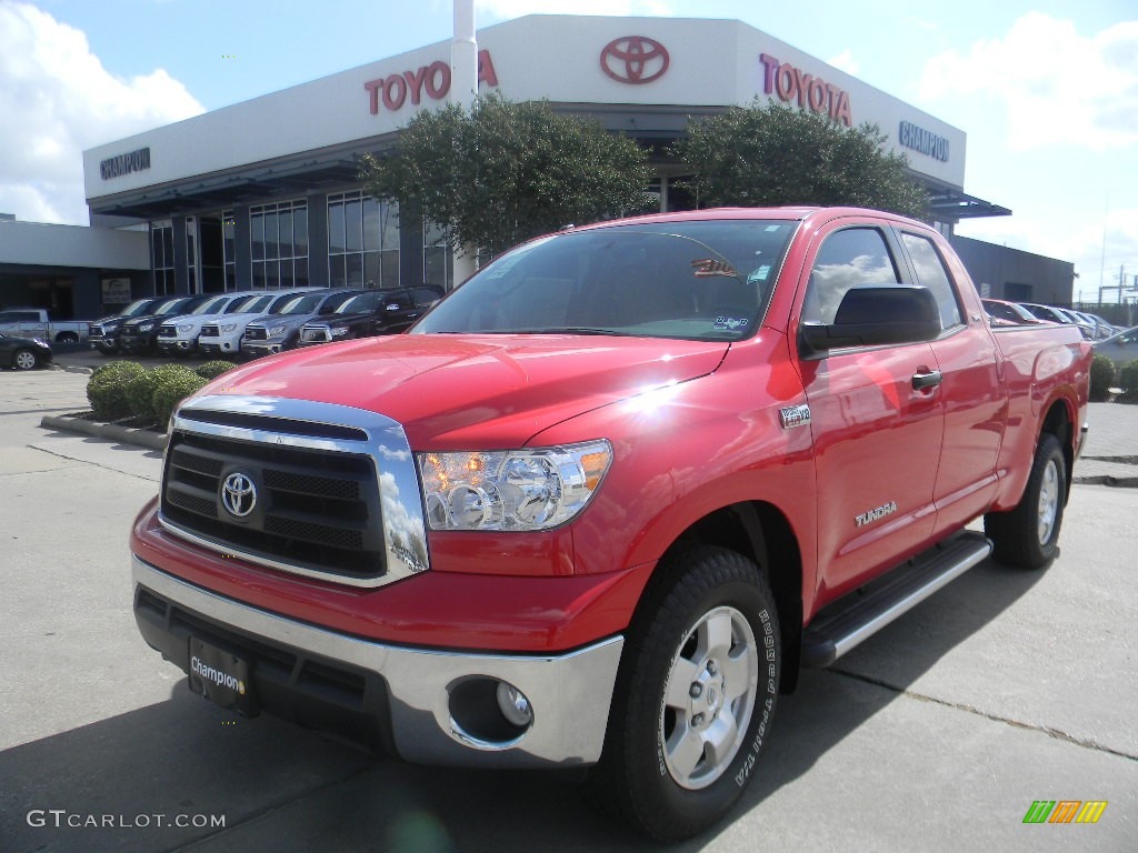 2011 Tundra TRD Double Cab - Radiant Red / Sand Beige photo #1