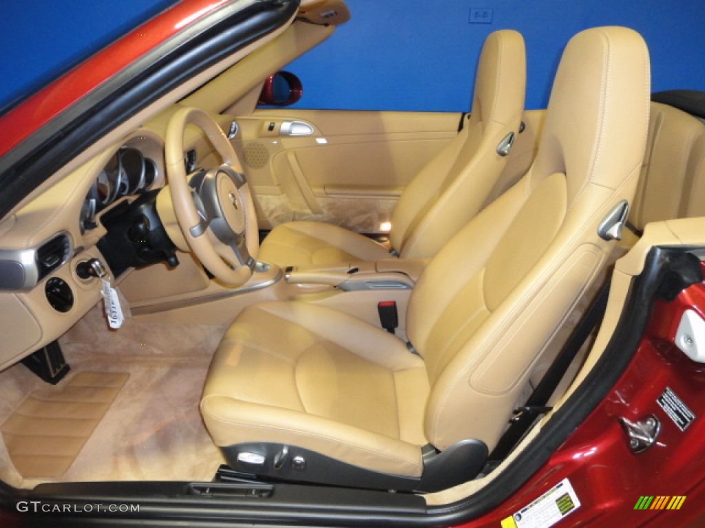 Sand Beige Interior 2009 Porsche 911 Carrera 4S Cabriolet Photo #58354892