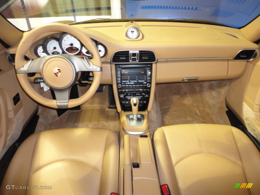 2009 Porsche 911 Carrera 4S Cabriolet Sand Beige Dashboard Photo #58354913