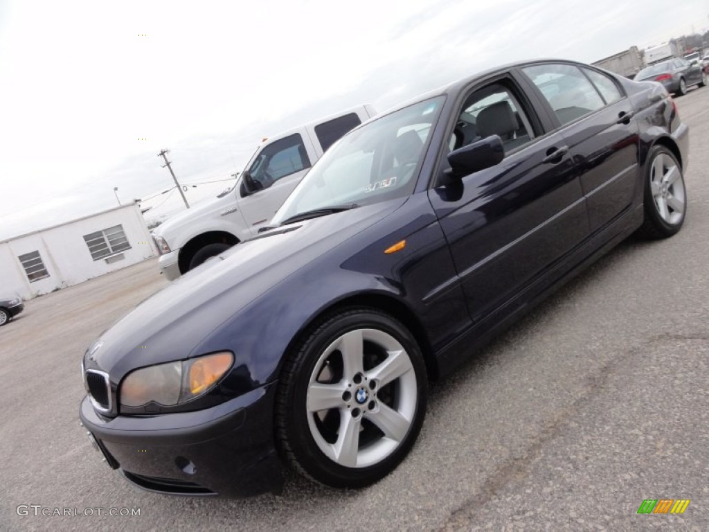 2004 3 Series 325i Sedan - Orient Blue Metallic / Grey photo #2