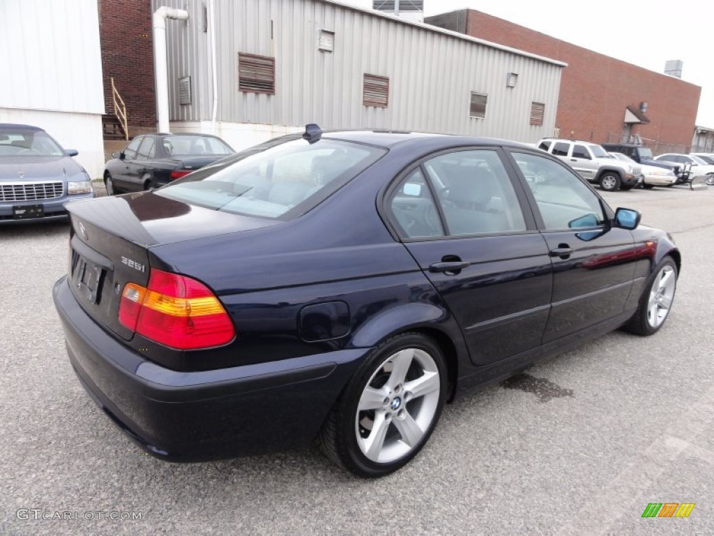 2004 3 Series 325i Sedan - Orient Blue Metallic / Grey photo #8