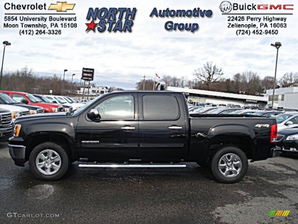 2012 Sierra 1500 SLE Crew Cab 4x4 - Onyx Black / Ebony photo #1