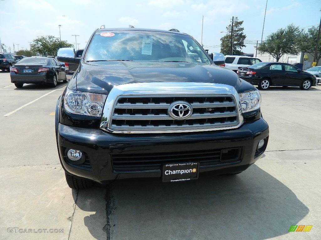 2011 Sequoia Platinum - Black / Sand Beige photo #2