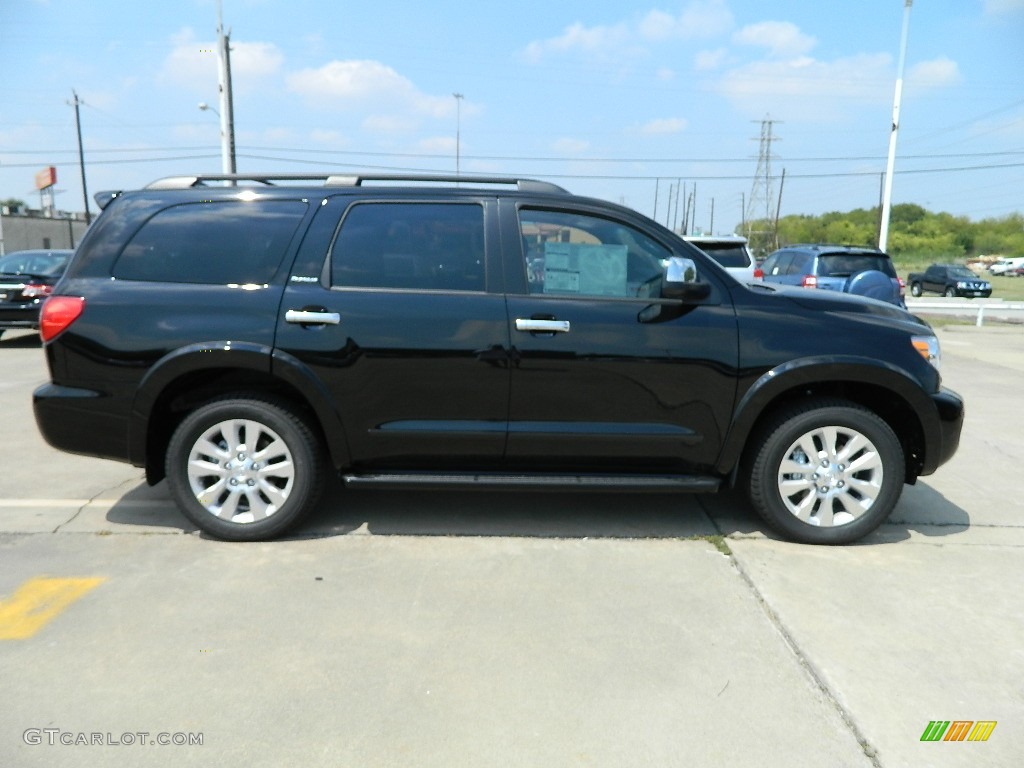 2011 Sequoia Platinum - Black / Sand Beige photo #3