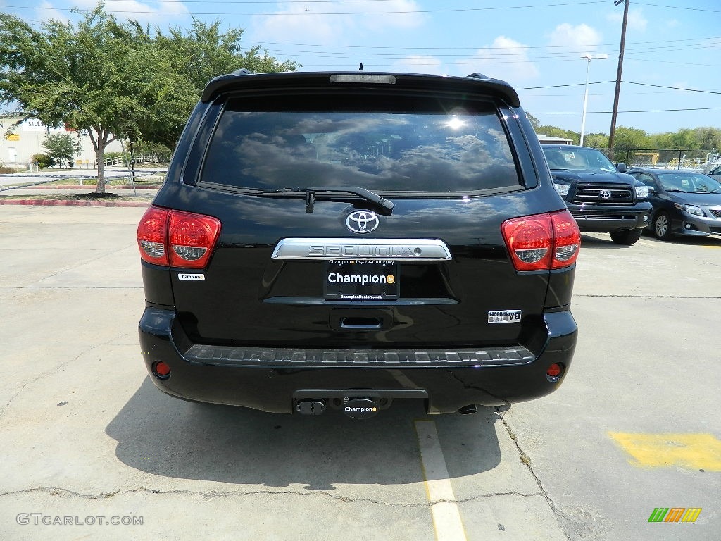 2011 Sequoia Platinum - Black / Sand Beige photo #4
