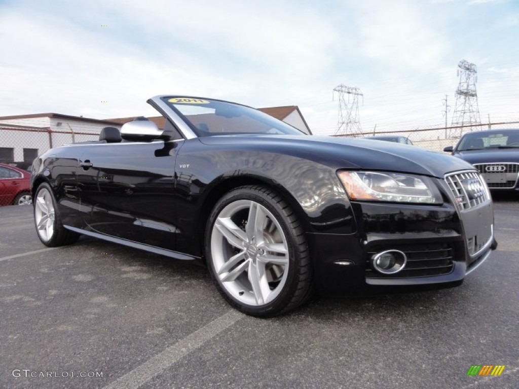 Phantom Black Pearl Effect 2011 Audi S5 3.0 TFSI quattro Cabriolet Exterior Photo #58358201