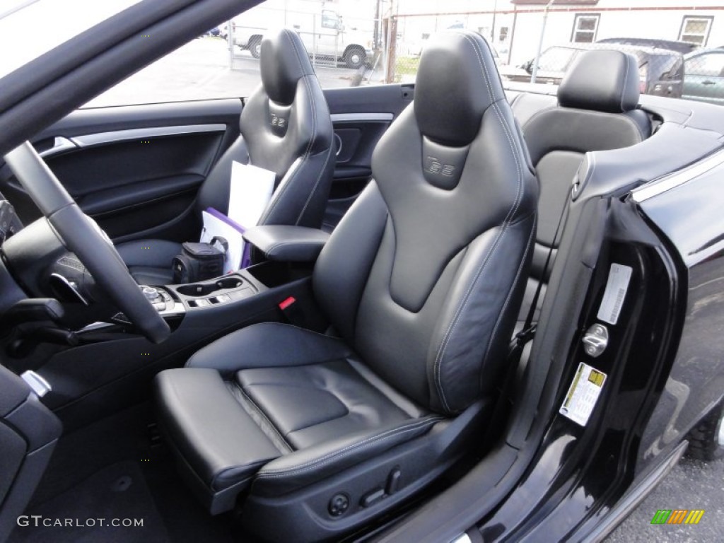 Black Silk Nappa Leather Interior 2011 Audi S5 3.0 TFSI quattro Cabriolet Photo #58358354