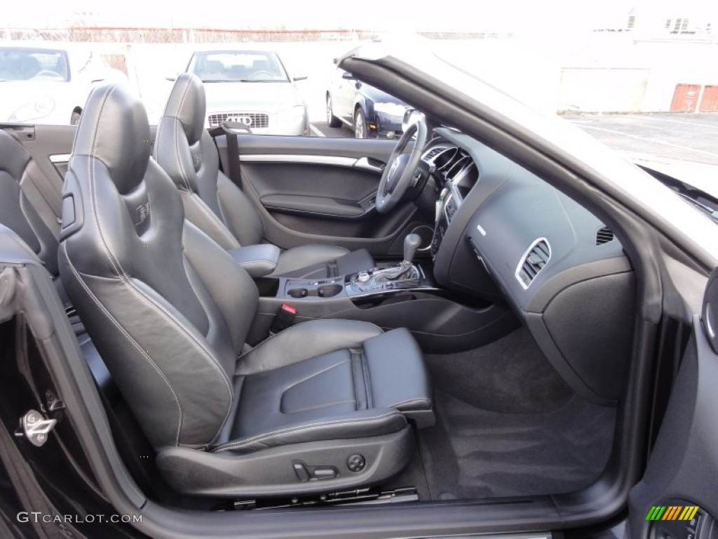 Black Silk Nappa Leather Interior 2011 Audi S5 3.0 TFSI quattro Cabriolet Photo #58358381