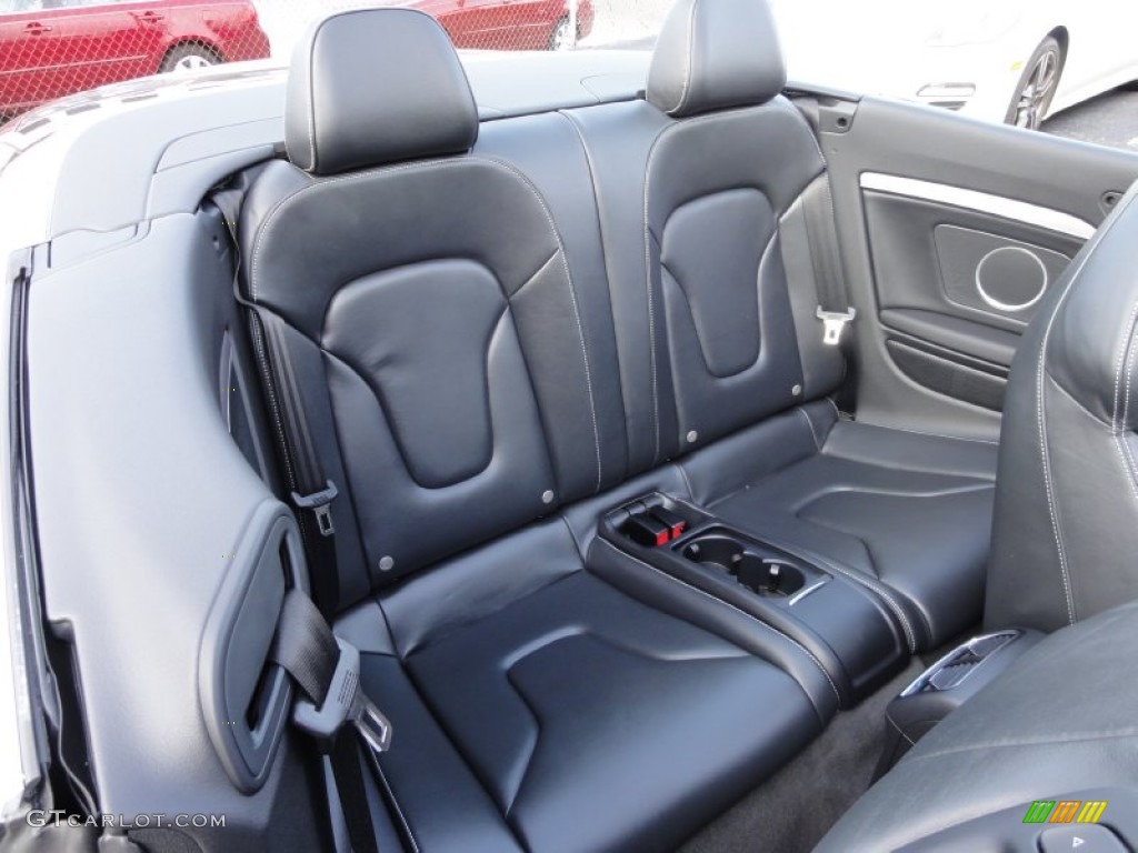 Black Silk Nappa Leather Interior 2011 Audi S5 3.0 TFSI quattro Cabriolet Photo #58358391