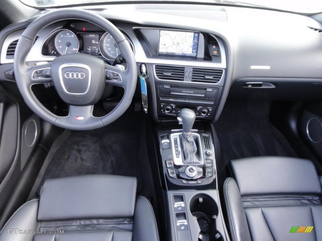 2011 Audi S5 3.0 TFSI quattro Cabriolet Black Silk Nappa Leather Dashboard Photo #58358484